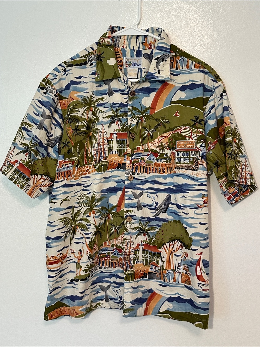 Reyn Spooner button down Short-Sleeve Shirt - size large